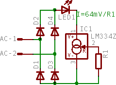 [Schematic Diagram of a 4..20-volt AC LED Tail Light]