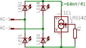[Schematic Diagram of a 3..7-volt AC quad LED Tail Light]